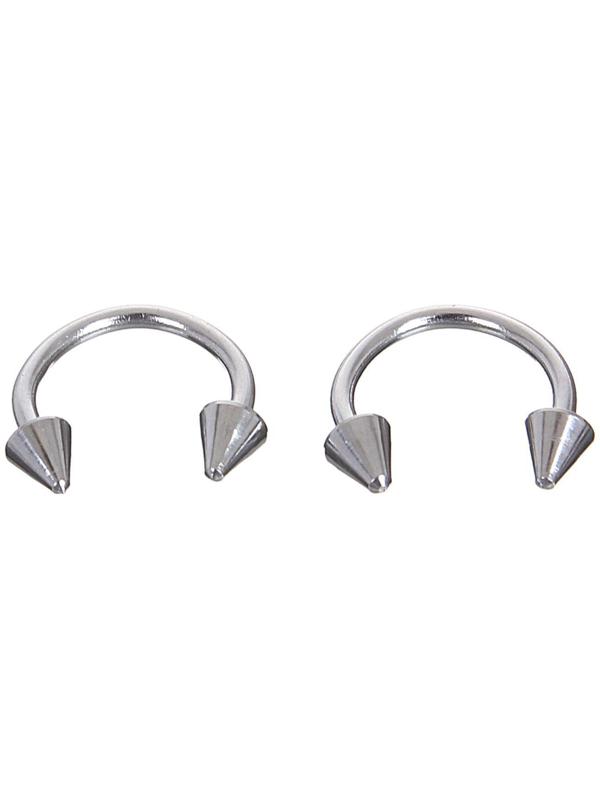 Циркуляр в бровь (пирсинг), шип, d= 10мм, пара, цвет серебро (неделимая фас.12пар, цена за пару)