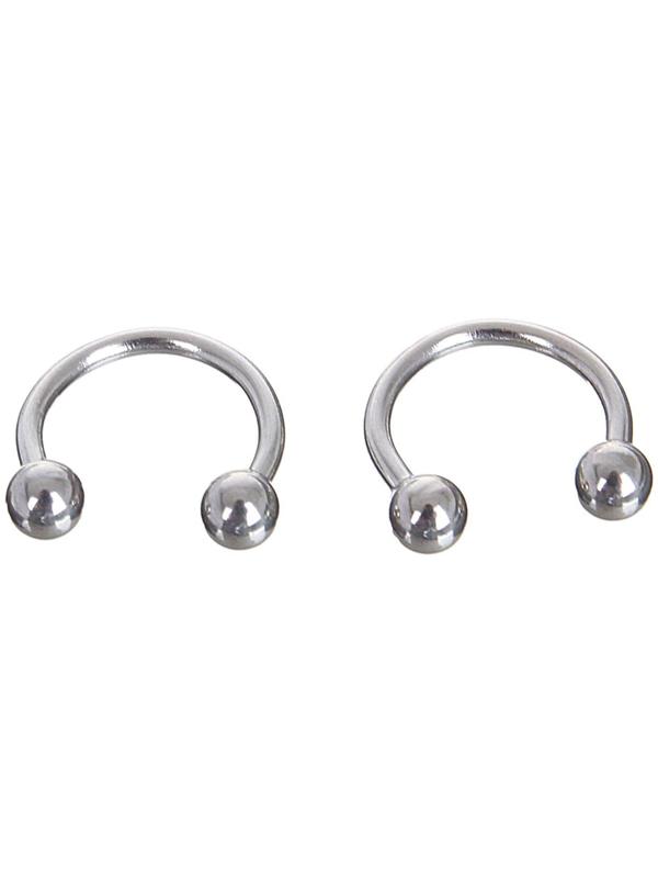 Циркуляр в бровь (пирсинг), шар, d= 10мм, пара, цвет серебро (неделимая фас.12пар, цена за пару)