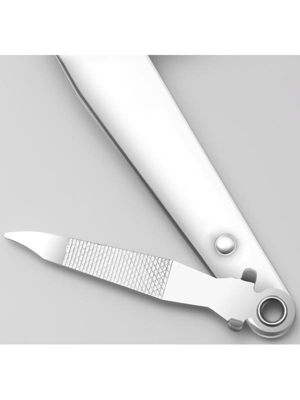 Кусачки-книпсер педикюрные, с пилкой, 7,6 см, цвет серебристый