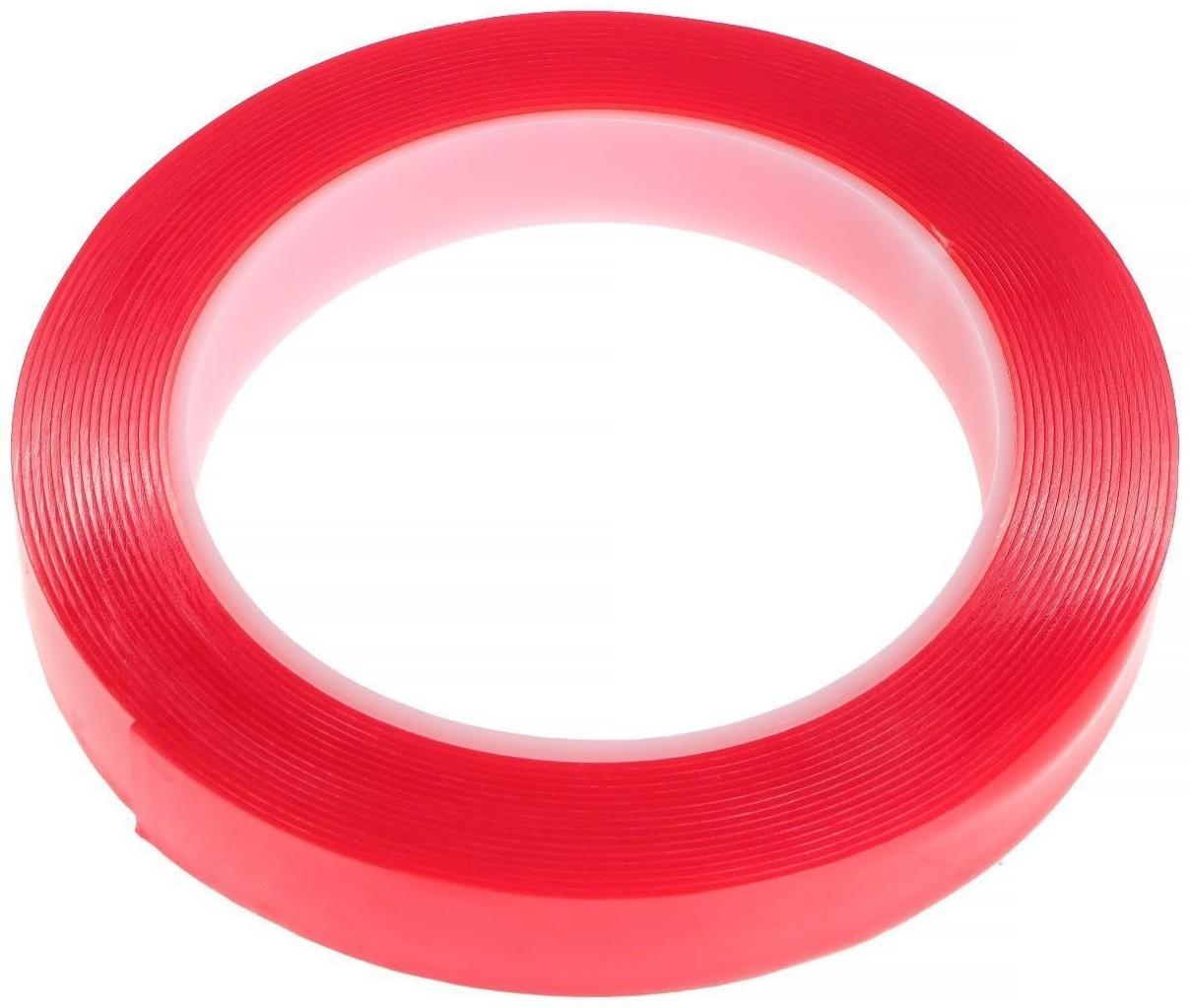 Клейкая лента TORSO, прозрачная, двусторонняя, акриловая, 6 мм х 5 м