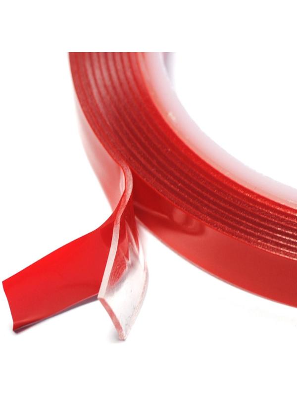 Клейкая лента TORSO, прозрачная, двусторонняя, акриловая, 8 мм х 5 м