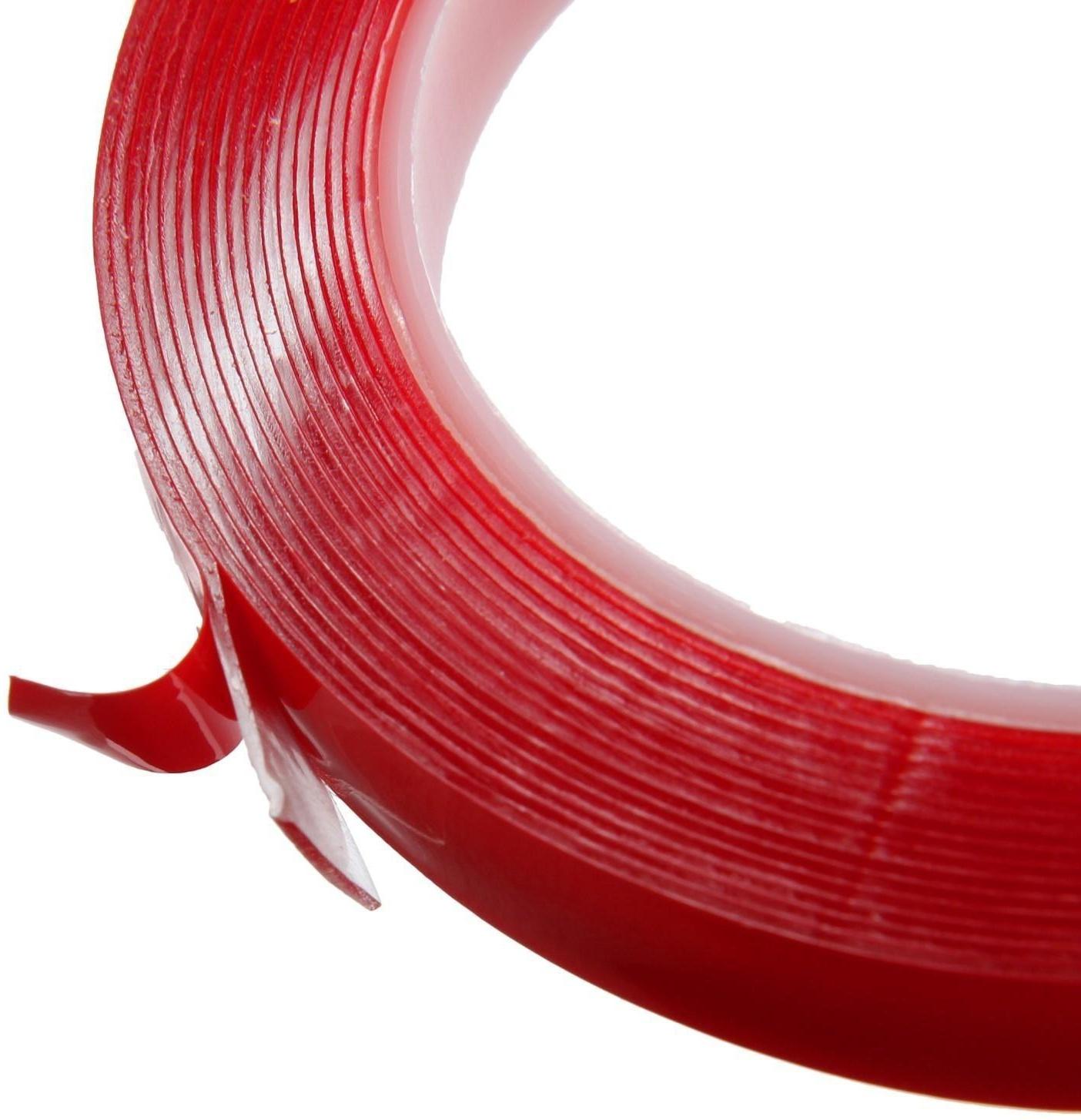 Клейкая лента TORSO, прозрачная, двусторонняя, акриловая, 12 мм х 5 м