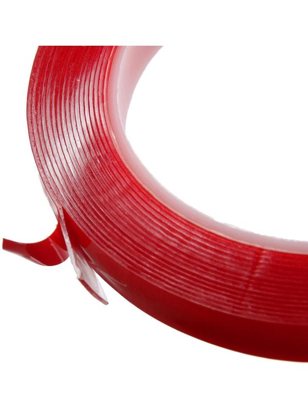 Клейкая лента TORSO, прозрачная, двусторонняя, акриловая, 12 мм х 5 м