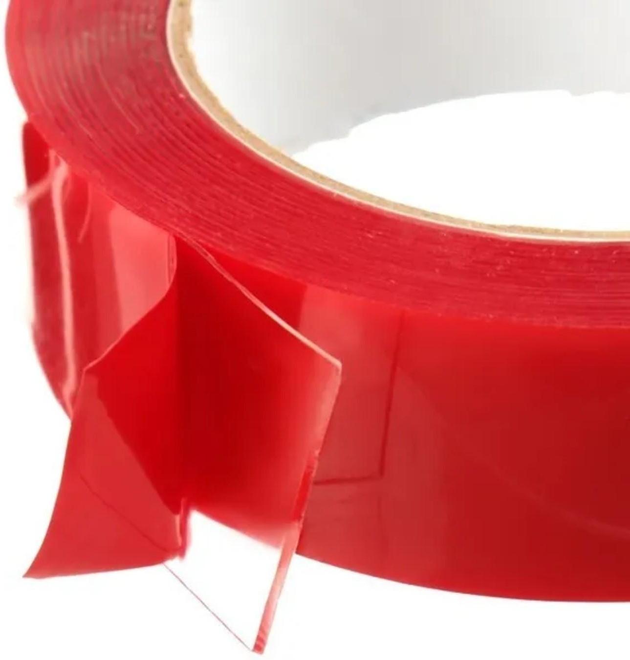 Клейкая лента TORSO, прозрачная, двусторонняя, акриловая, 30 мм х 5 м