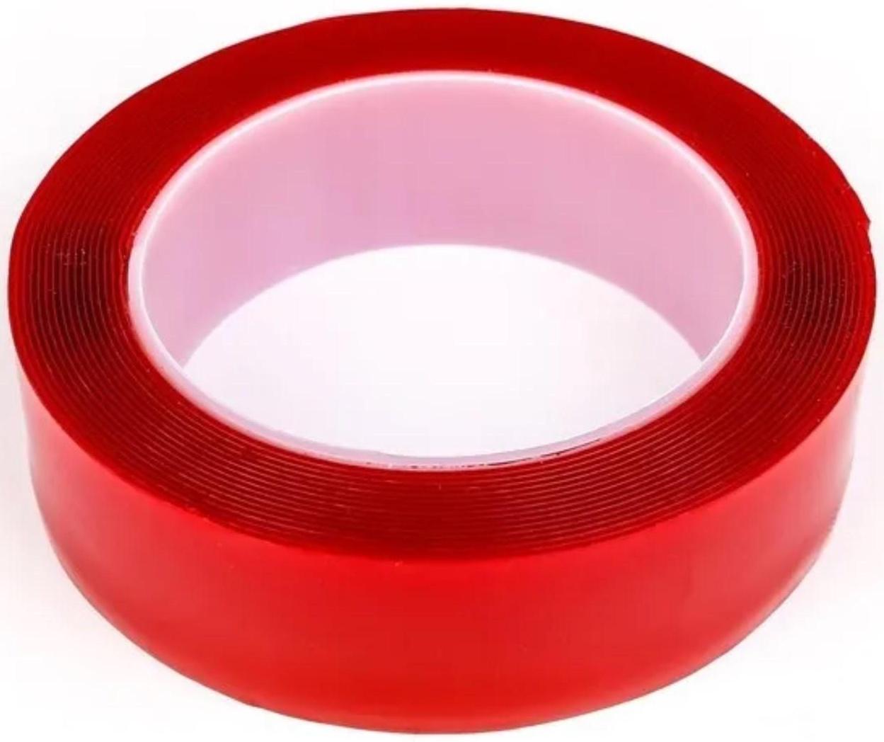 Клейкая лента TORSO, прозрачная, двусторонняя, акриловая, 30 мм х 5 м