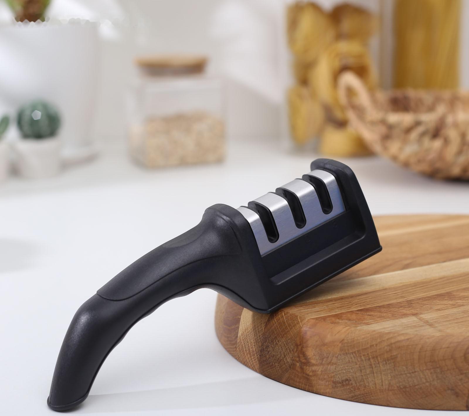 Точилка для ножей с полировкой «Ритм», 21×5×6 см, цвет МИКС