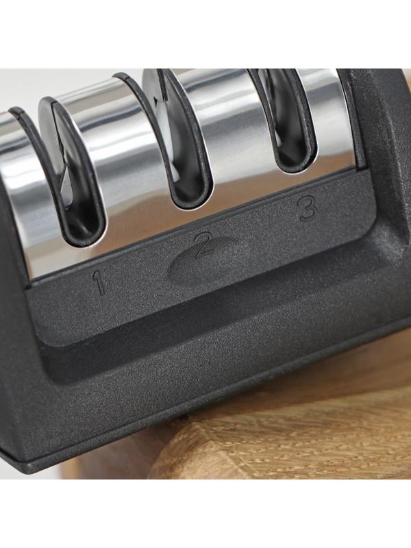 Точилка для ножей с полировкой «Ритм», 21×5×6 см, цвет МИКС