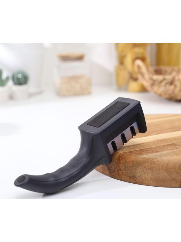 Точилка для ножей с полировкой «Ритм», 21×5×6 см, цвет МИКС