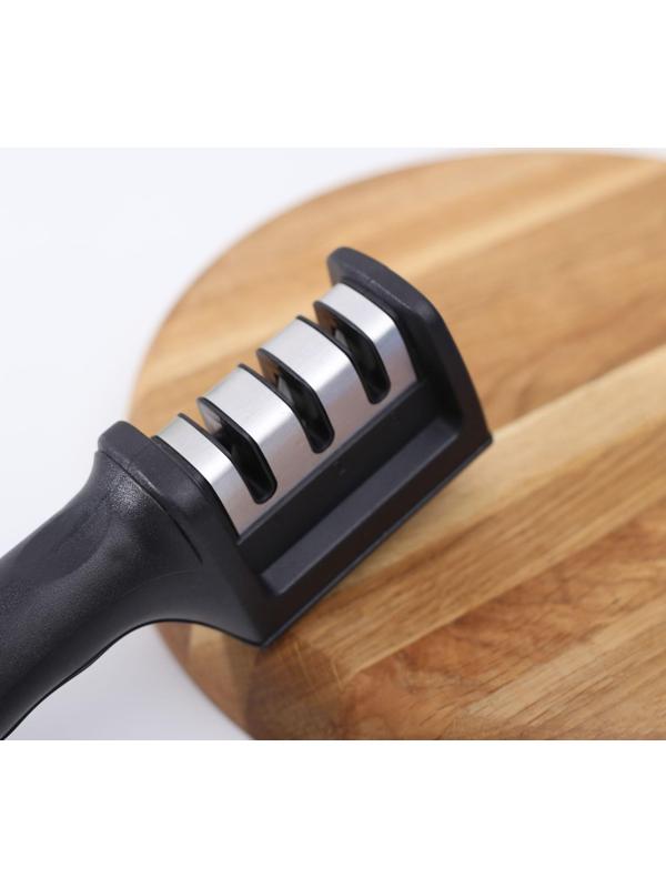 Точилка для ножей с полировкой «Ритм», 21×5×6 см, цвет МИКС