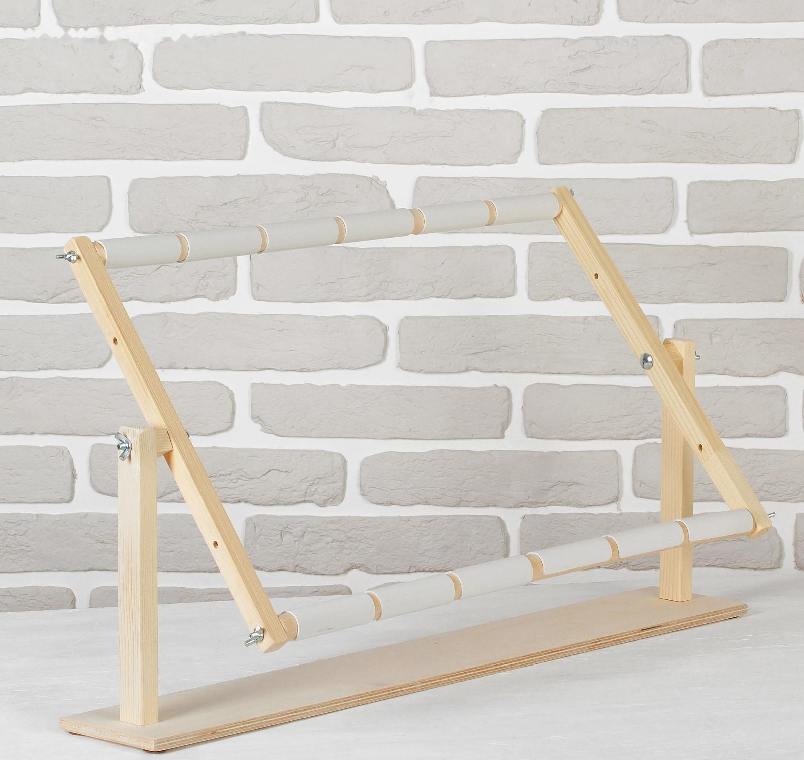 Пяльцы-рамка для вышивания, 40 × 60 см, с подставкой, цвет светлое дерево