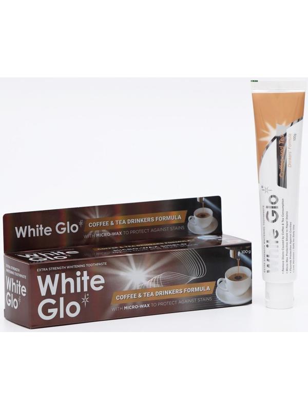 Отбеливающая зубная паста White Glo для любителей кофе и чая, 100 г
