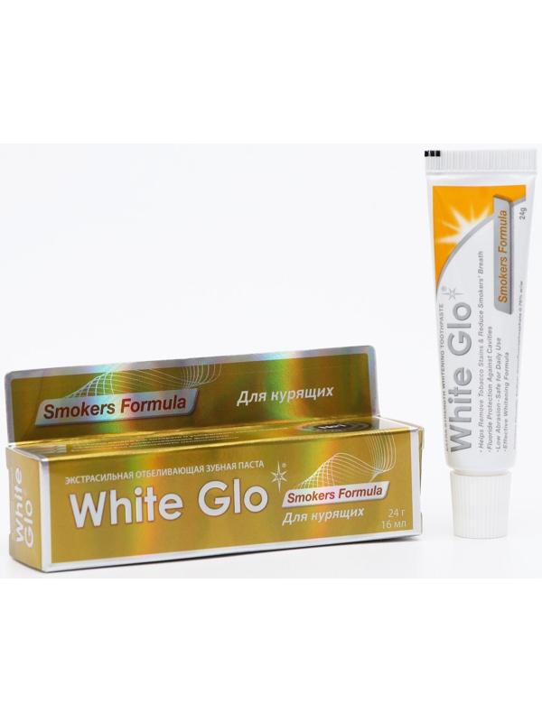 Отбеливающая зубная паста White Glo, для курящих, 24 г