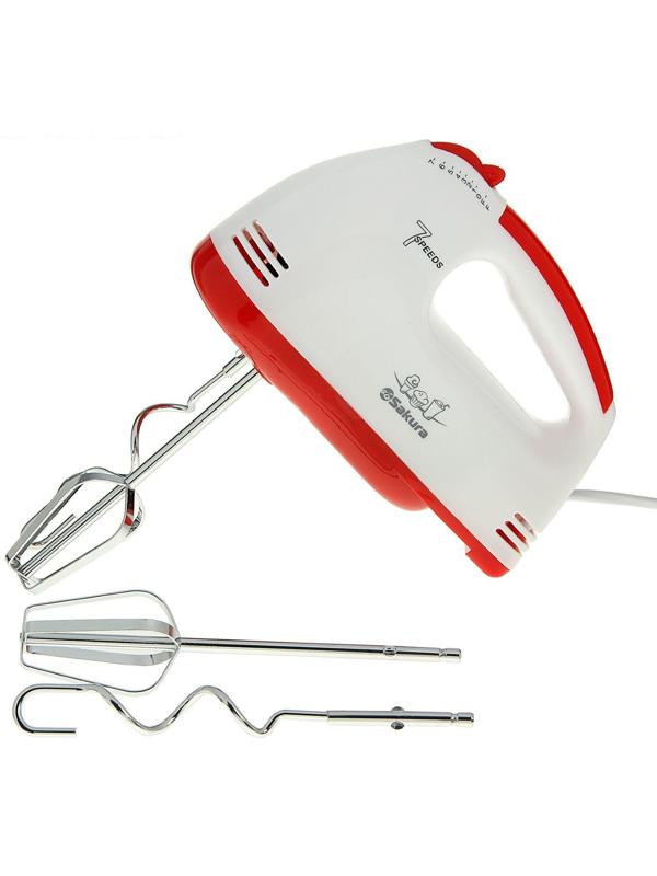 Миксер Sakura SA-6313R, ручной, 150 Вт, 7 скоростей