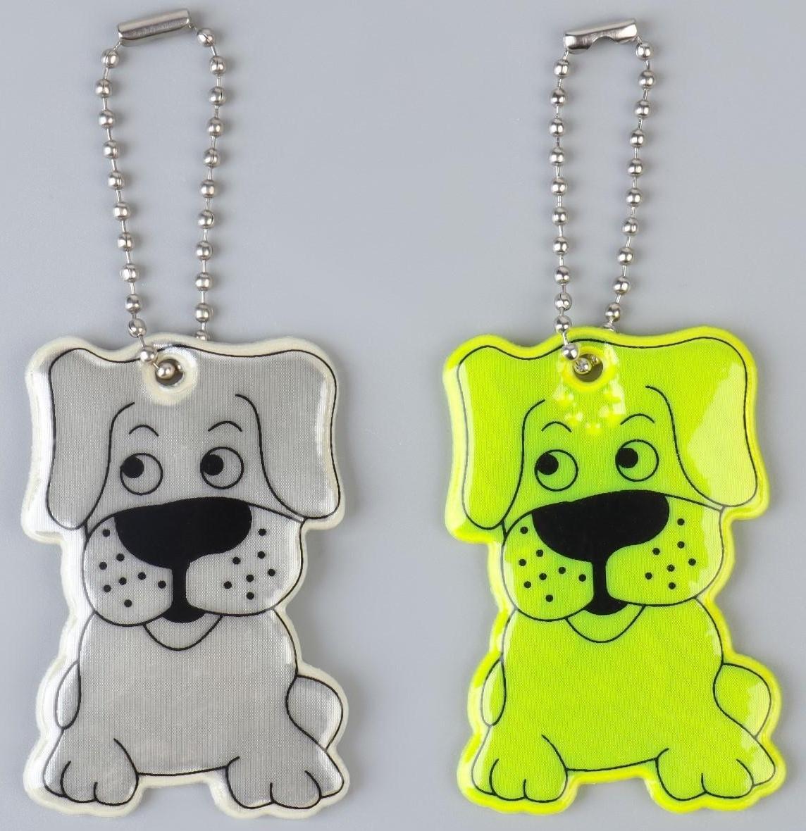 Светоотражающий элемент «Собака», двусторонний, 6 × 3,5 см , цвет МИКС