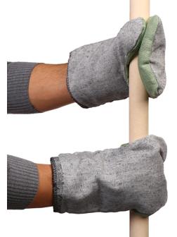 Рукавицы утеплённые, наладонник брезент ОП 420 г, утеплитель ватин, серые