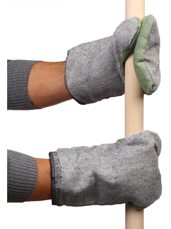 Рукавицы утеплённые, наладонник брезент ОП 420 г, утеплитель ватин, серые