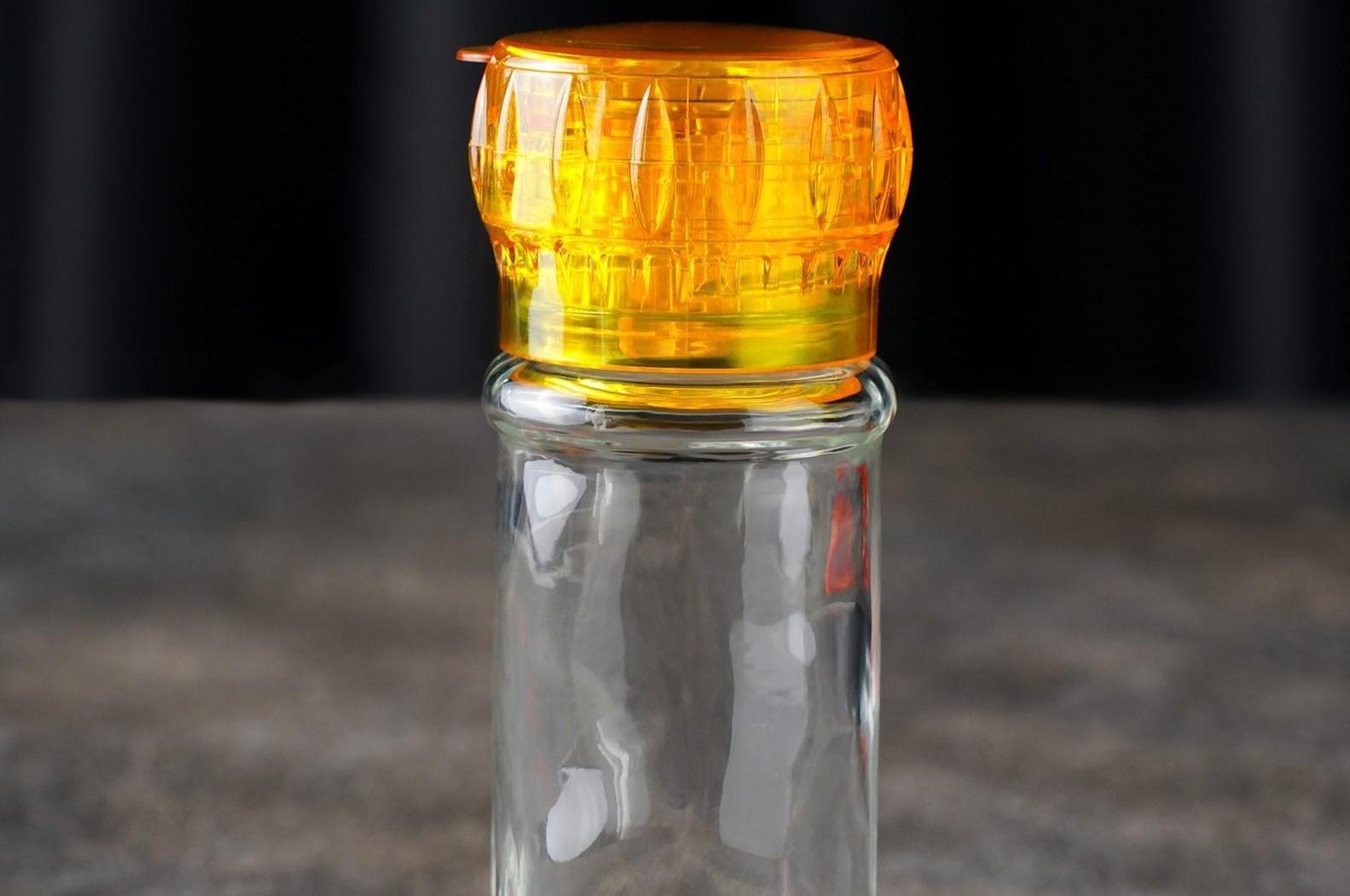 Мельница, пластиковый механизм, 115 мл (45-80 гр), цвет жёлтый