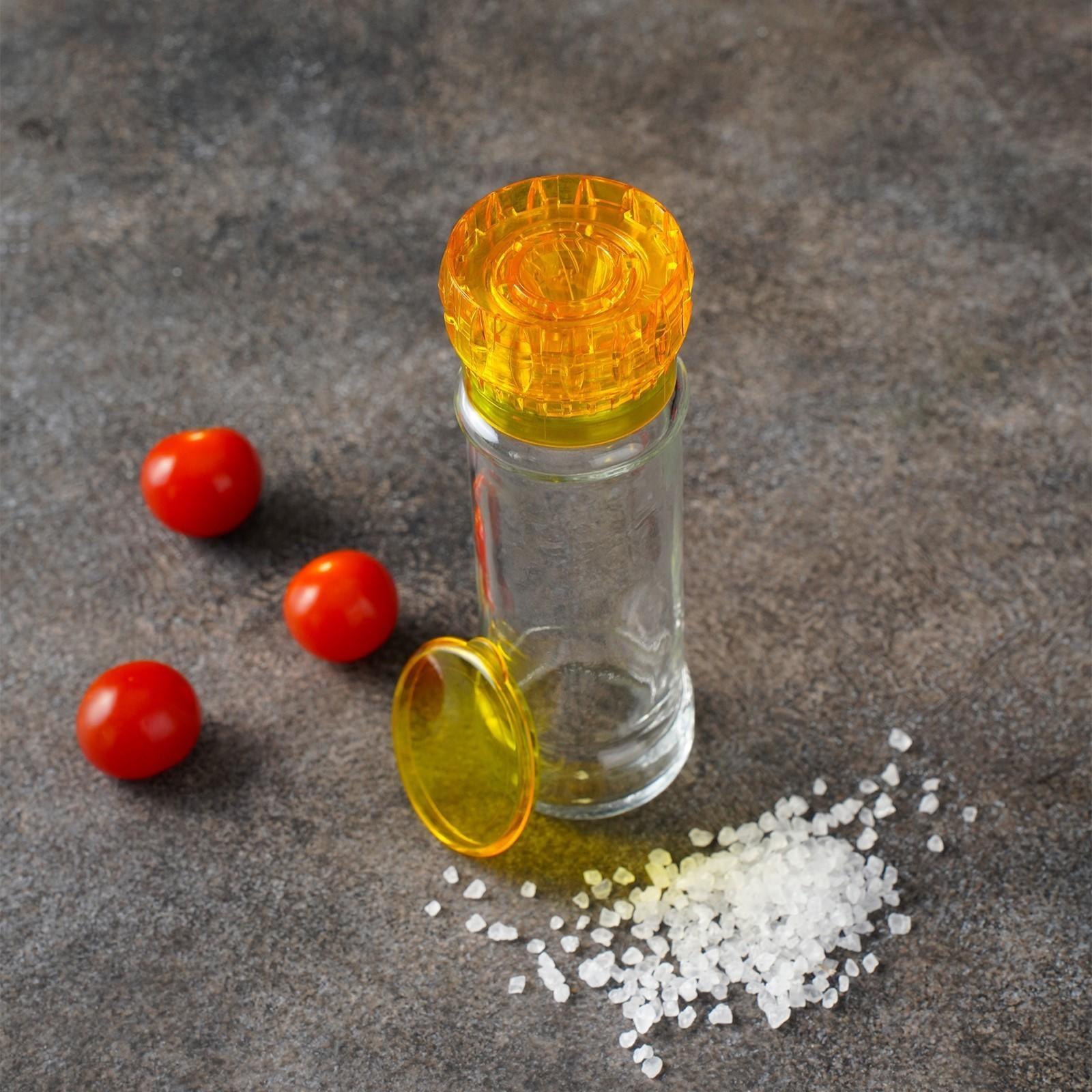 Мельница, пластиковый механизм, 115 мл (45-80 гр), цвет жёлтый