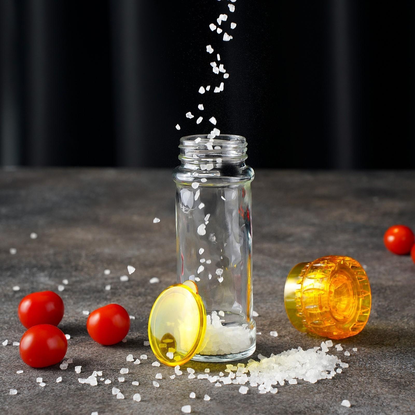 Мельница, пластиковый механизм, 115 мл (45-80 гр), цвет жёлтый