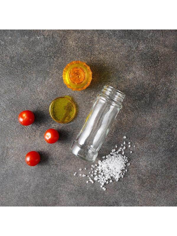 Мельница, пластиковый механизм, 115 мл (45-80 гр), цвет жёлтый