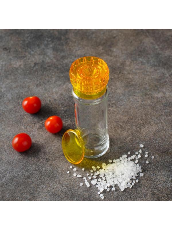 Мельница, пластиковый механизм, 115 мл (45-80 гр), цвет жёлтый