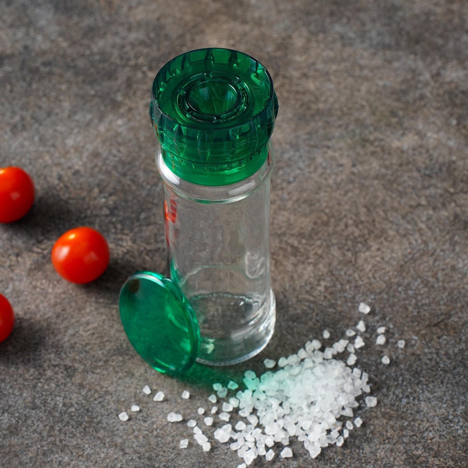 Мельница, пластиковый механизм, 115 мл (45-80 гр), цвет зелёный