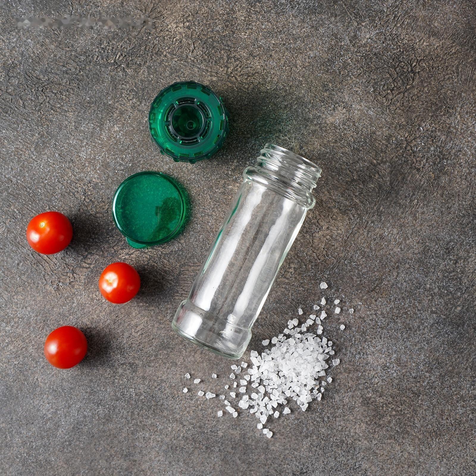 Мельница, пластиковый механизм, 115 мл (45-80 гр), цвет зелёный