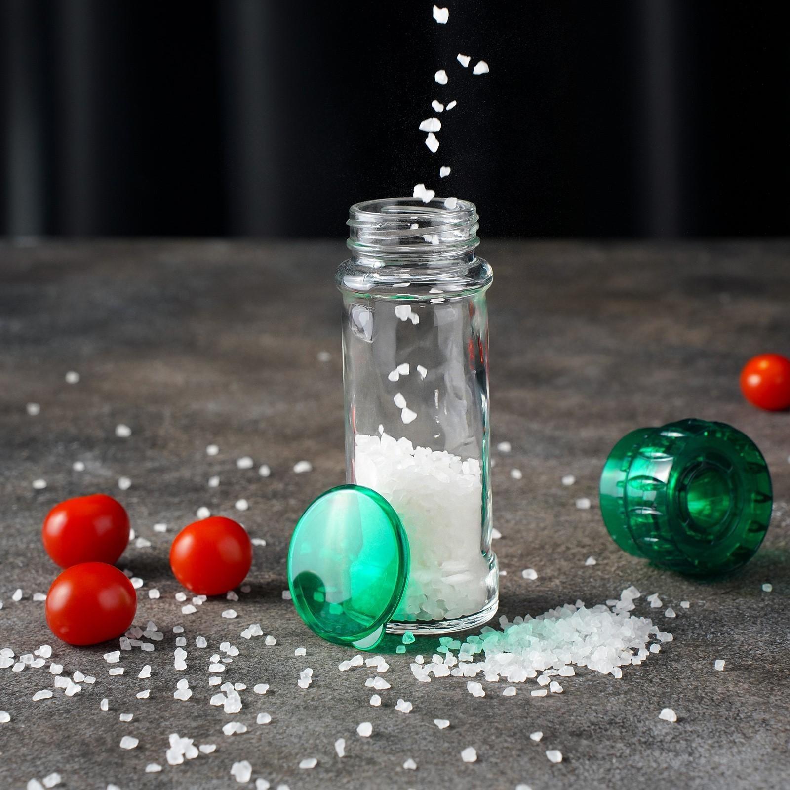 Мельница, пластиковый механизм, 115 мл (45-80 гр), цвет зелёный