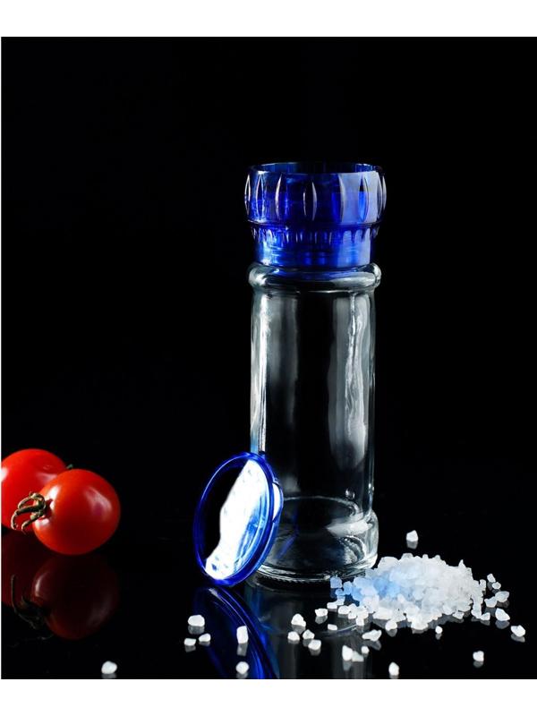 Мельница, пластиковый механизм, 115 мл (45-80 гр), цвет синий