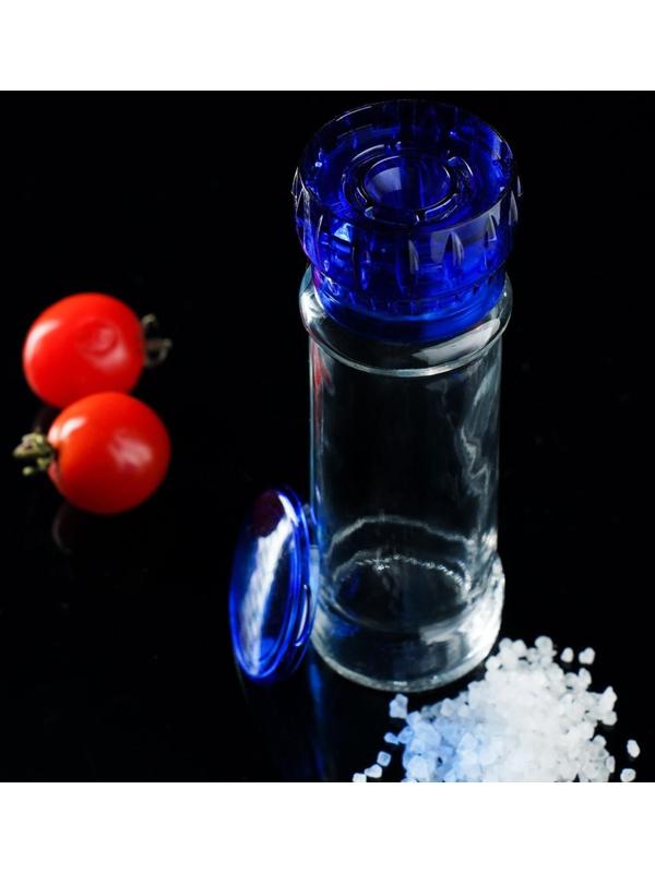 Мельница, пластиковый механизм, 115 мл (45-80 гр), цвет синий