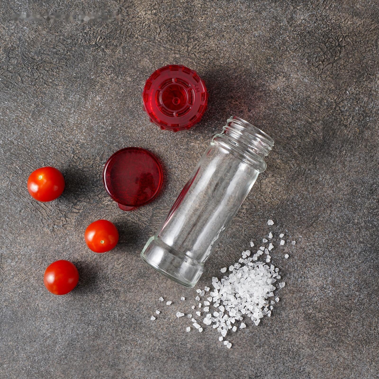 Мельница, пластиковый механизм, 115 мл (45-80 гр), цвет красный