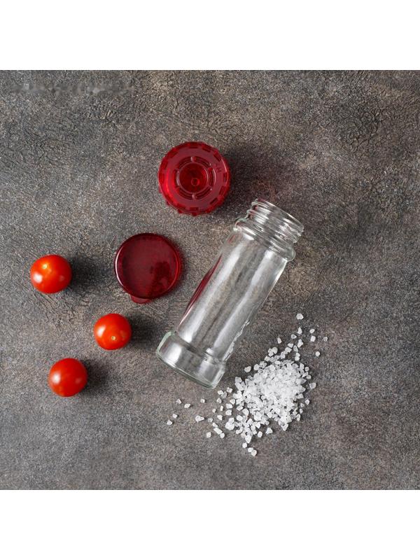 Мельница, пластиковый механизм, 115 мл (45-80 гр), цвет красный