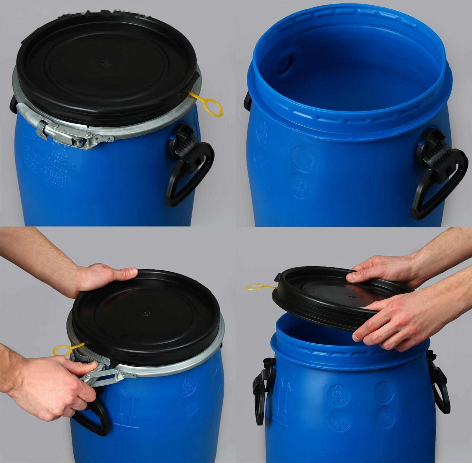 Фляга пищевая, 30 л, горловина 26 см, синяя, Open Top