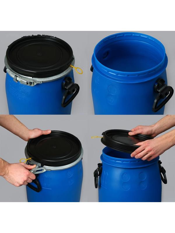 Фляга пищевая, 30 л, горловина 26 см, синяя, Open Top