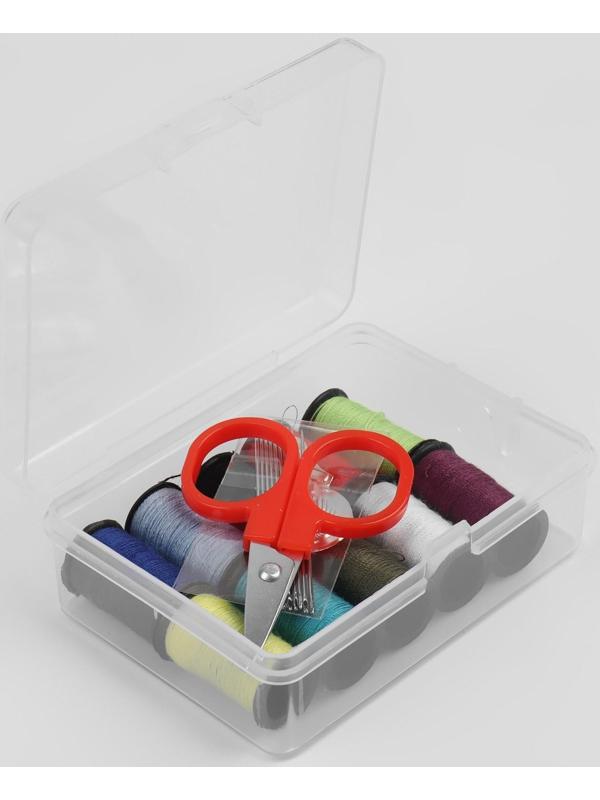 Швейный набор, 23 предмета, в пластиковом контейнере, 9 × 5,5 × 2 см