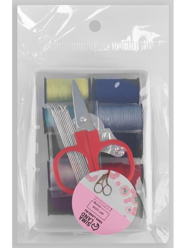 Швейный набор, 23 предмета, в пластиковом контейнере, 9 × 5,5 × 2 см