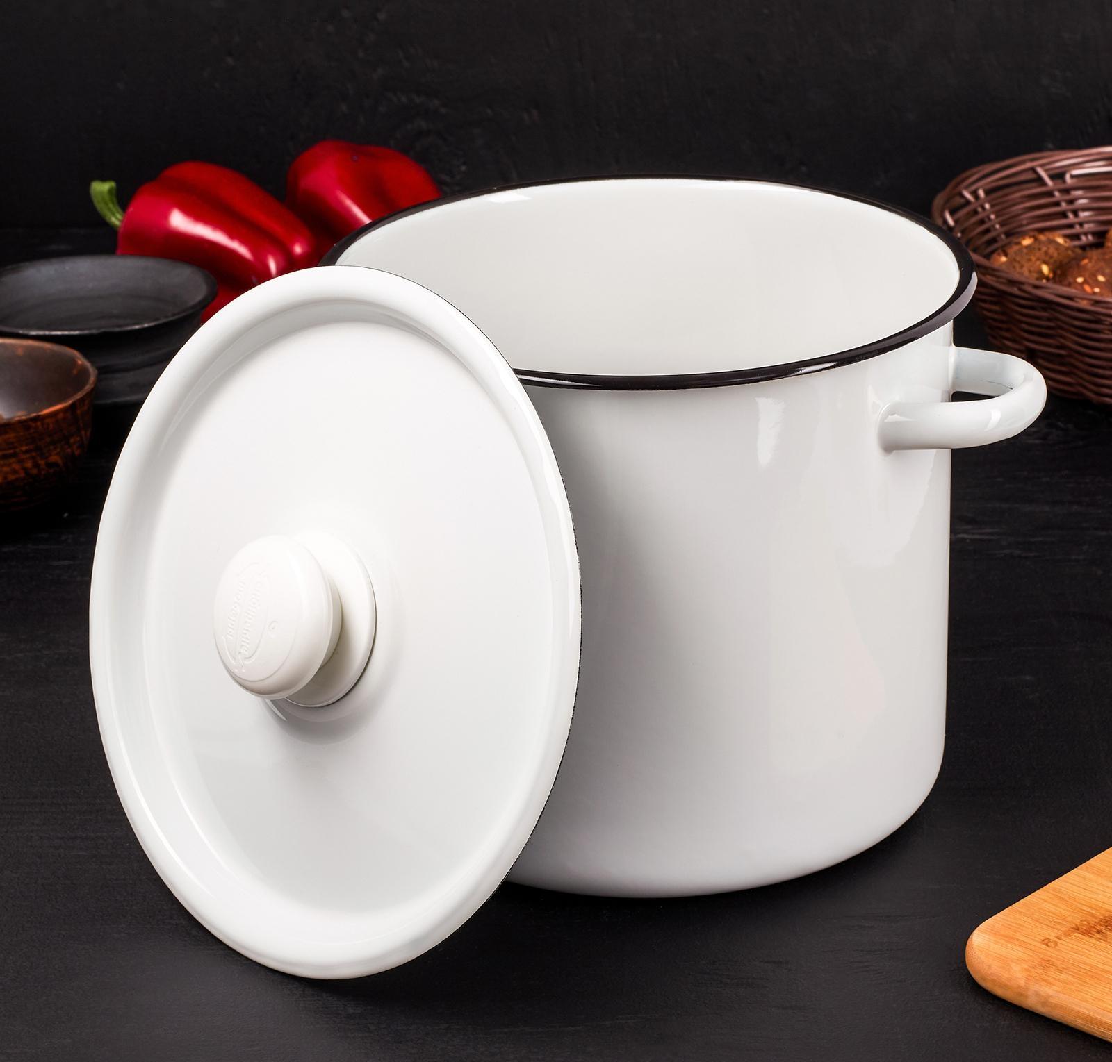 Кастрюля без деколи, 5,5 л, индукция, цвет МИКС