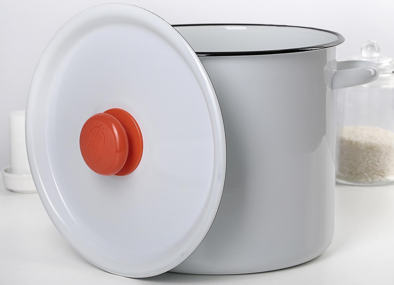 Кастрюля без деколи, 5,5 л, индукция, цвет МИКС