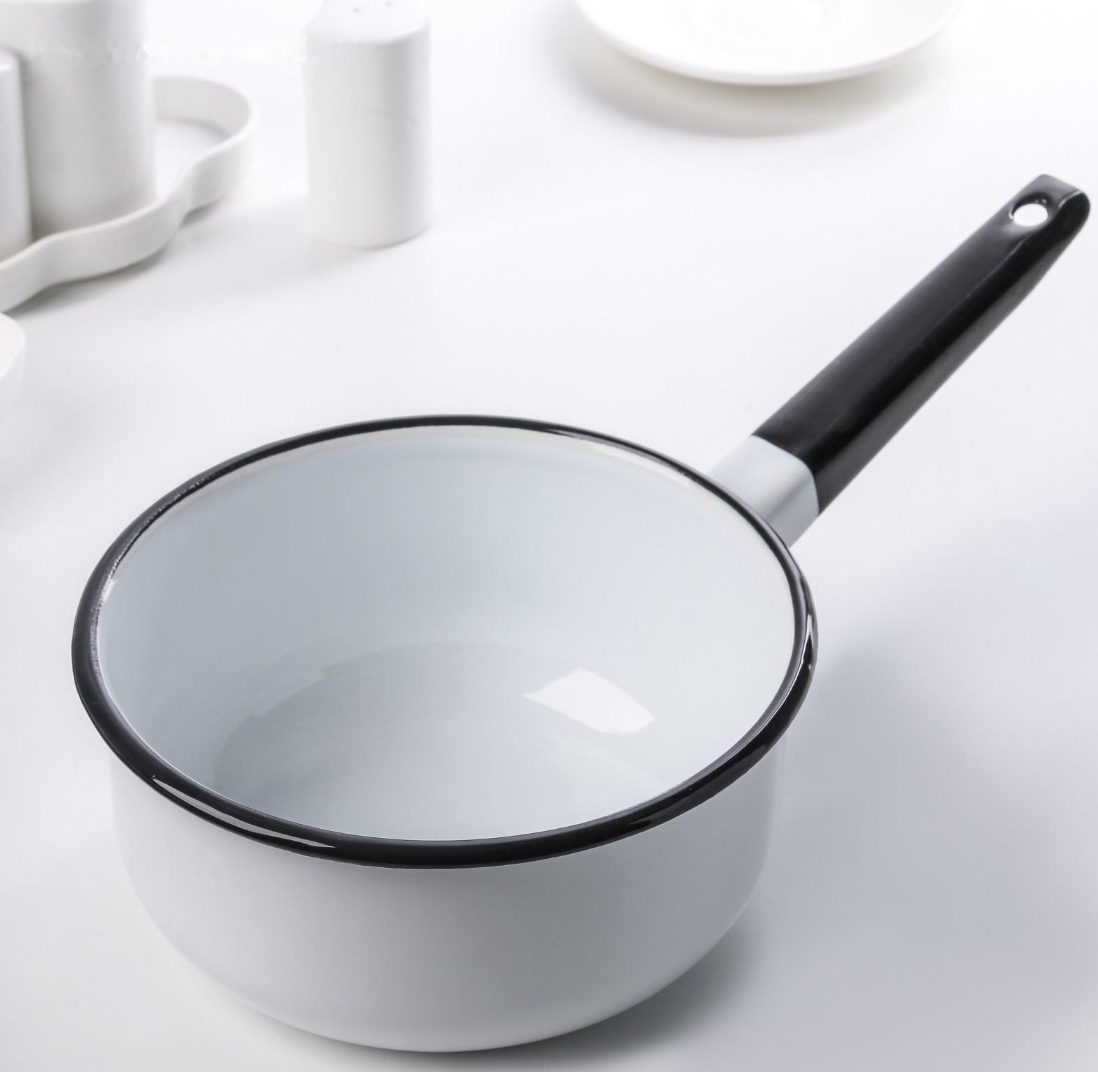 Ковш, 1,5 л, без деколи, индукция, цвет белый