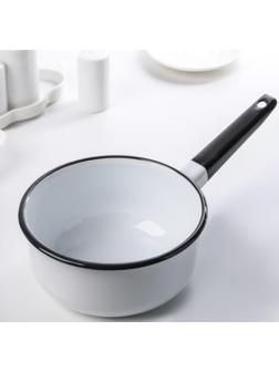 Ковш, 1,5 л, без деколи, индукция, цвет белый