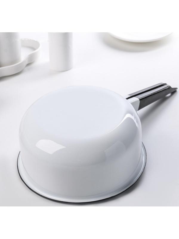 Ковш, 1,5 л, без деколи, индукция, цвет белый