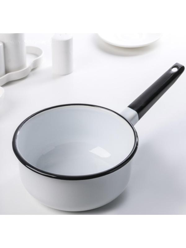 Ковш, 1,5 л, без деколи, индукция, цвет белый