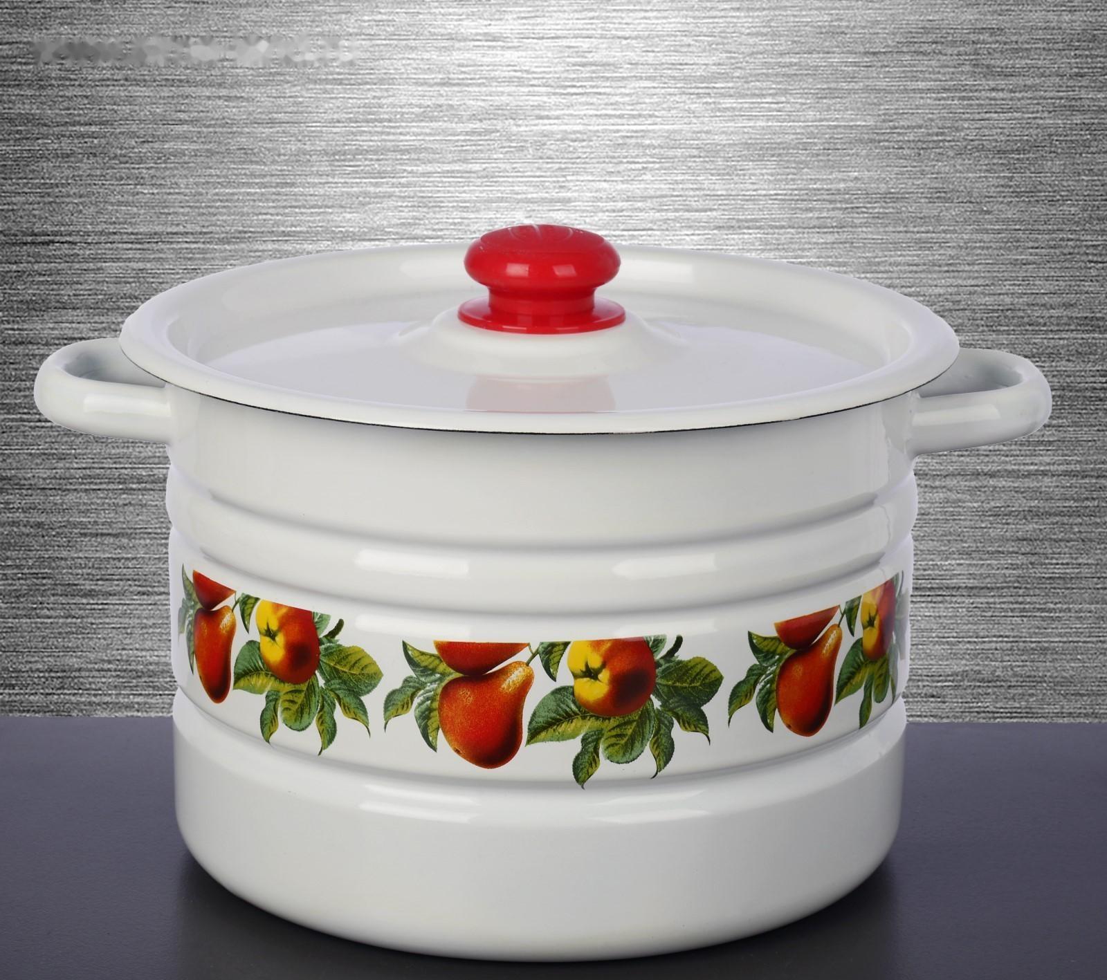 Мантоварка-позница, 7,5 л, декор, 2 вставки, пластмассовая ручка МИКС