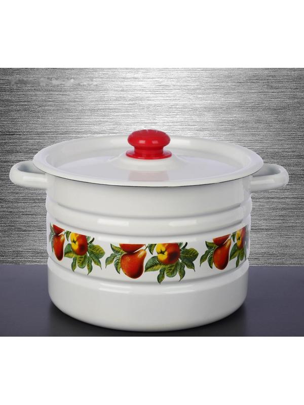 Мантоварка-позница, 7,5 л, декор, 2 вставки, пластмассовая ручка МИКС