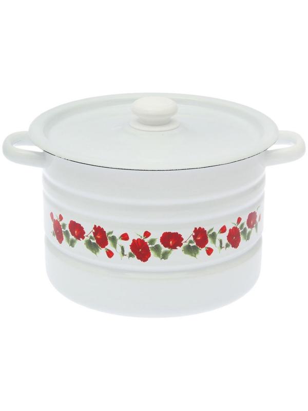 Мантоварка-позница, 7,5 л, декор, 2 вставки, пластмассовая ручка МИКС