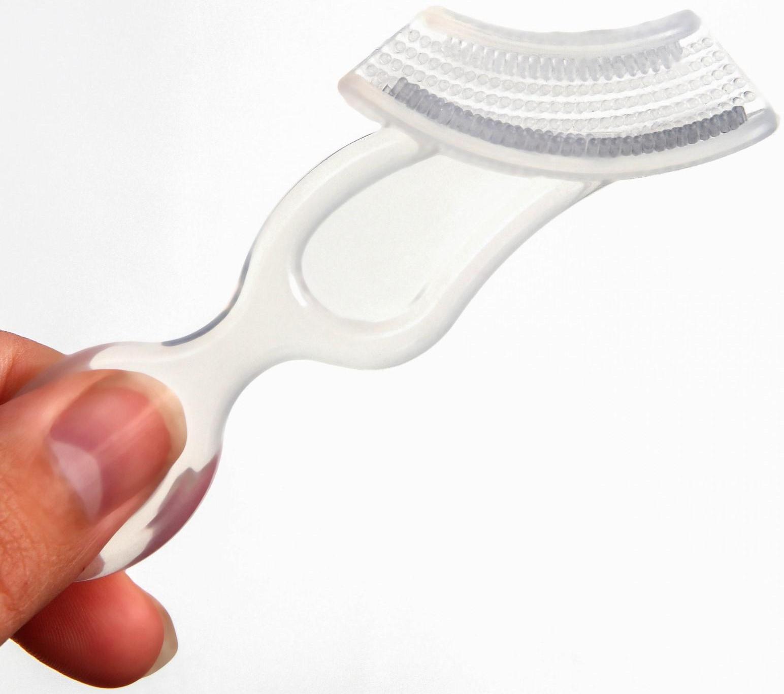 Детская зубная щетка, прорезыватель - массажер, силиконовая, от 3 мес.