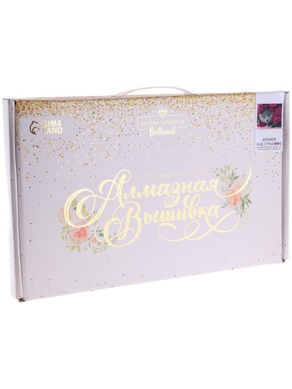 Алмазная мозаика с частичным заполнением «Котёнок», 40 х 30 см. Набор для творчества