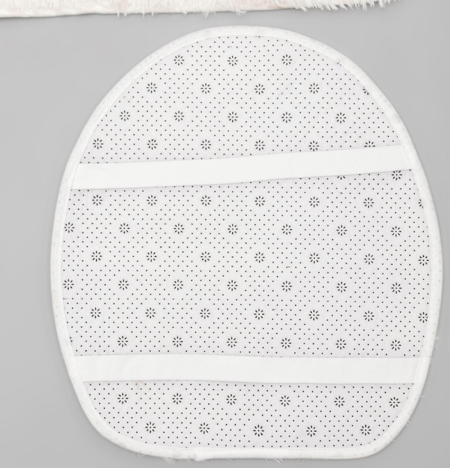 Набор ковриков для ванной и туалета Доляна «Плюшевый», 3 шт: 80×49, 40×49, 40×35 см, цвет белый