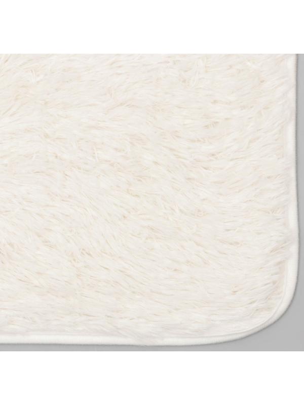 Набор ковриков для ванной и туалета Доляна «Плюшевый», 3 шт: 80×49, 40×49, 40×35 см, цвет белый