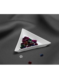 Контейнер для бисера, 7,3 × 6,5 × 1,2 см, цвет белый